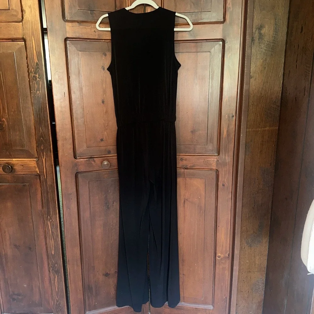 Womens Michael Kors Black Sleeveless Pants Romper  With Belt Tie Lightweight